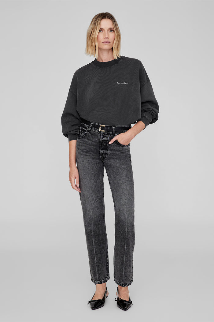 ANINE BING Jaci Sweatshirt Lyrics - Washed Black