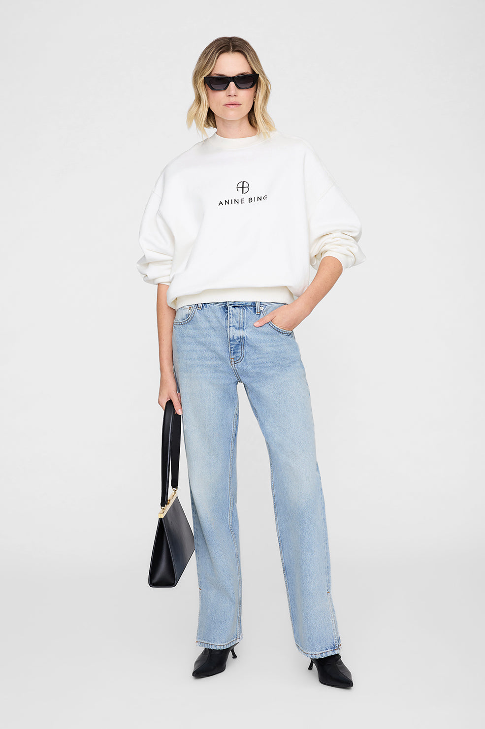 Jaci Sweatshirt Monogram - Ivory View 1
