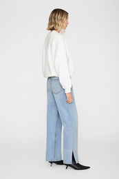 ANINE BING Jaci Sweatshirt Monogram - Ivory - on model back