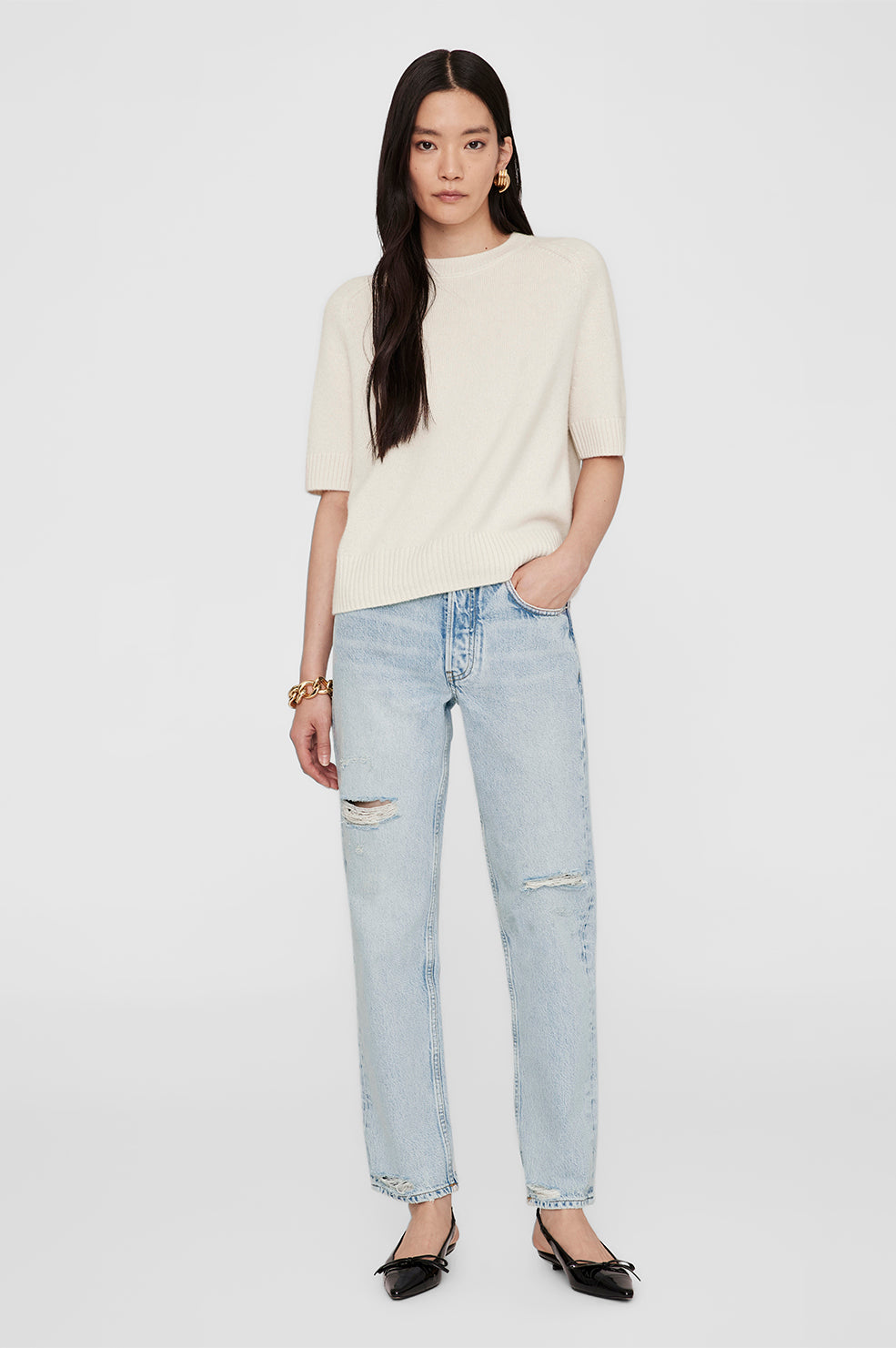 ANINE BING Jackson Sweater - Ivory