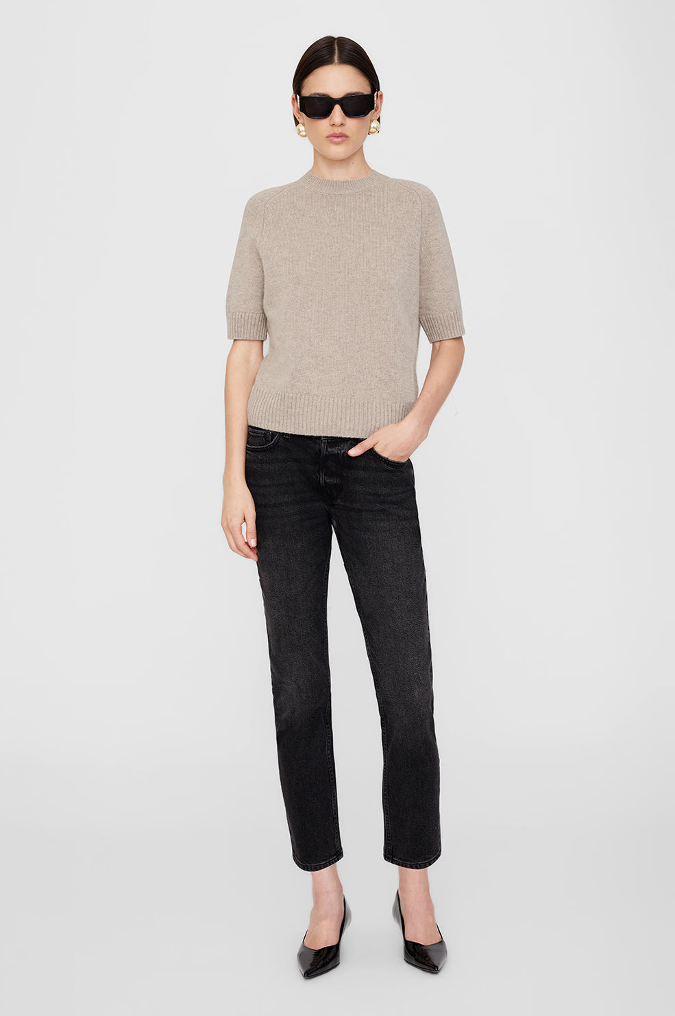 Jackson Sweater - Brown Cashmere