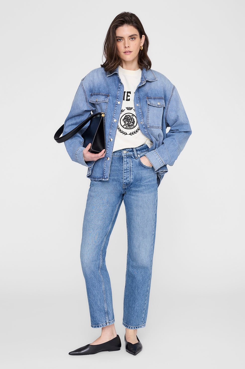 Jaylin Tee Collegiate - Washed Cream