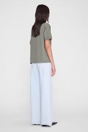 ANINE BING Jaylin Tee Collegiate - Washed Sage - on model back
