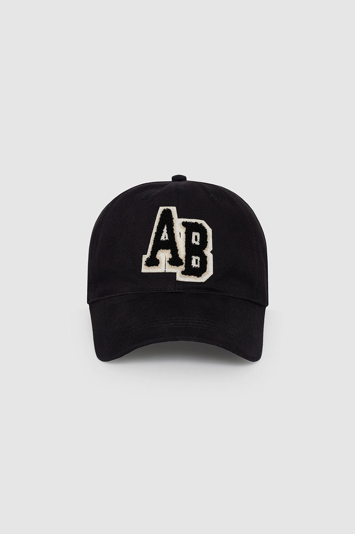 ANINE BING Jeremy Baseball Cap Letterman - Black