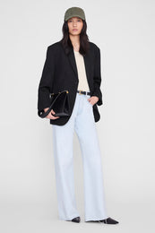 ANINE BING Jeremy Baseball Cap - Sage - on model front