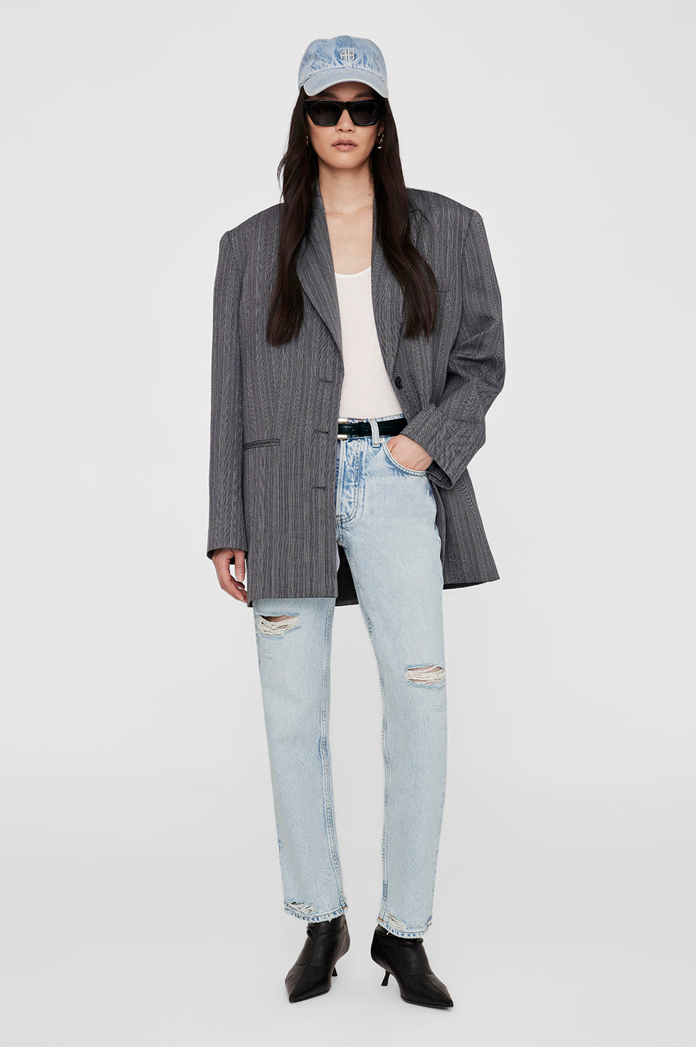 Jeremy Baseball Cap AB - Bleached Blue Denim