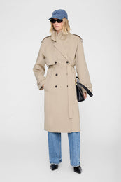 ANINE BING Jeremy Baseball Cap Ab - Shadow Blue - on model front 