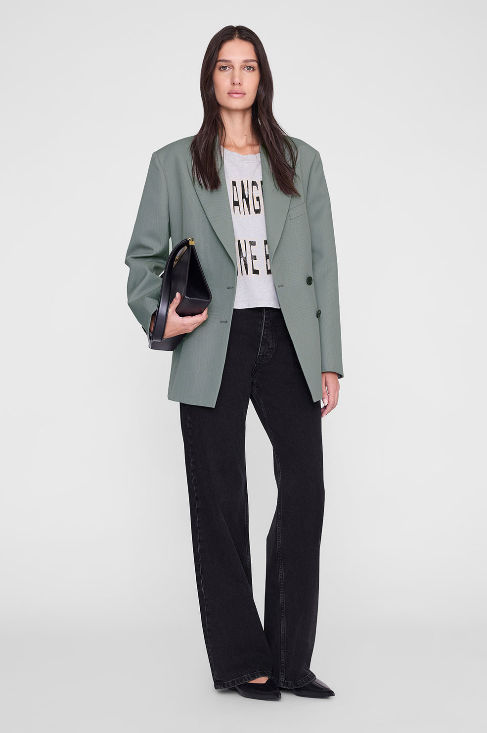 Johnny Cropped Tee - Grey Melange View 2