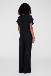 ANINE BING Jollie Top - Black Crinkle