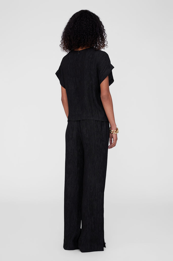 ANINE BING Jollie Top - Black Crinkle