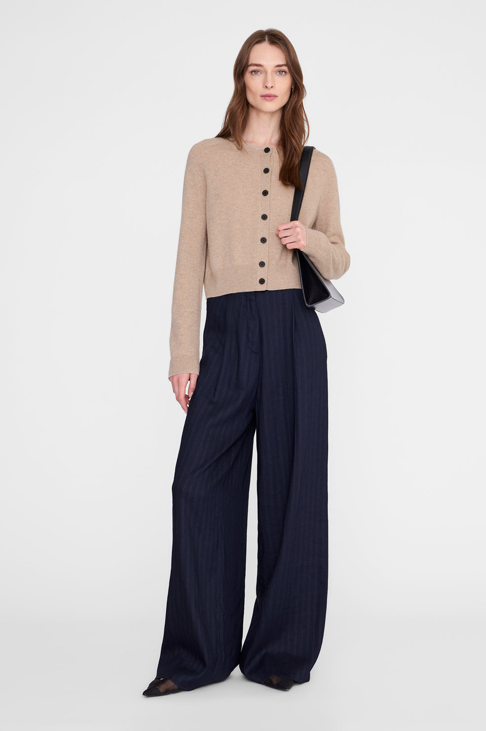 Joye Cardigan - Stone Melange View 1