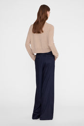 ANINE BING Joye Cardigan - Stone Melange - on model back