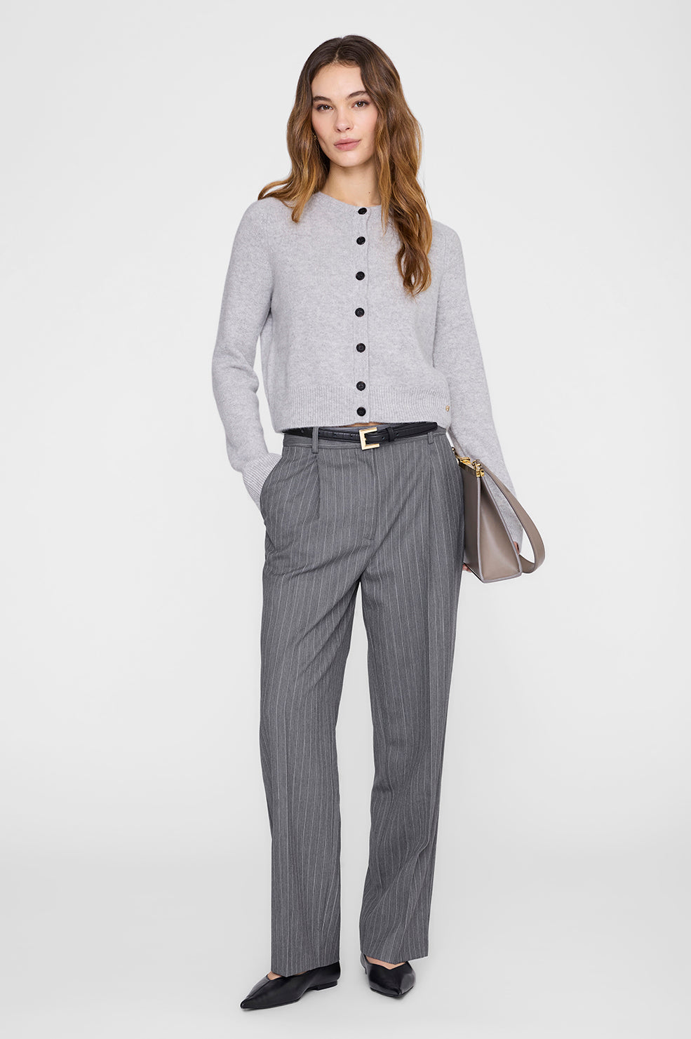 Joye Cardigan - Light Heather Grey View 1