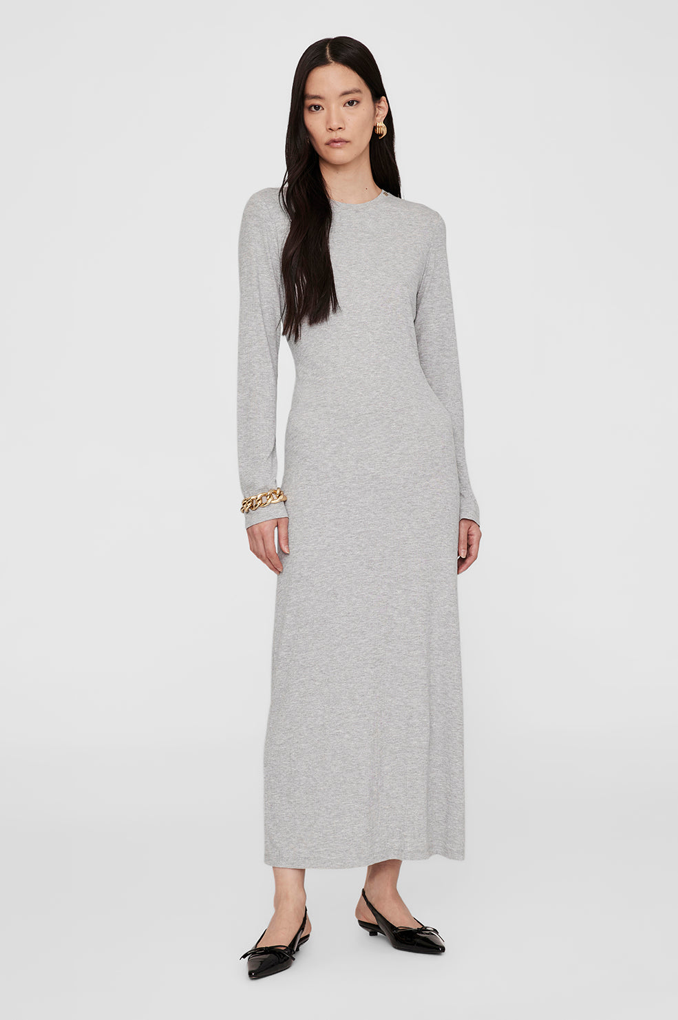 Jo Maxi Dress - Heather Grey View 1