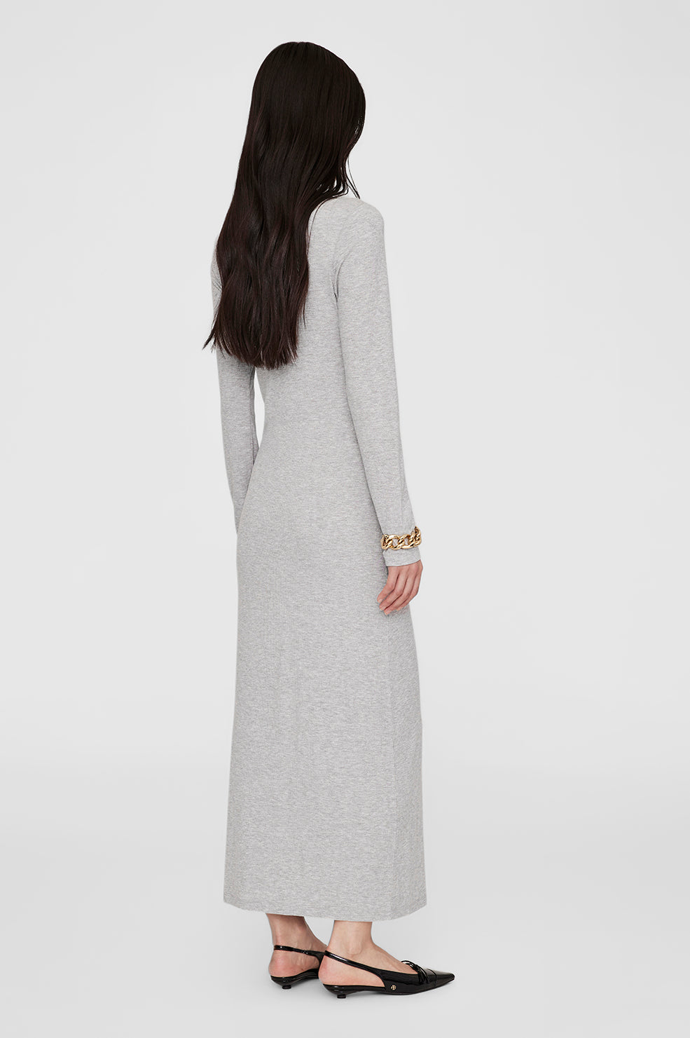 Jo Maxi Dress - Heather Grey View 2
