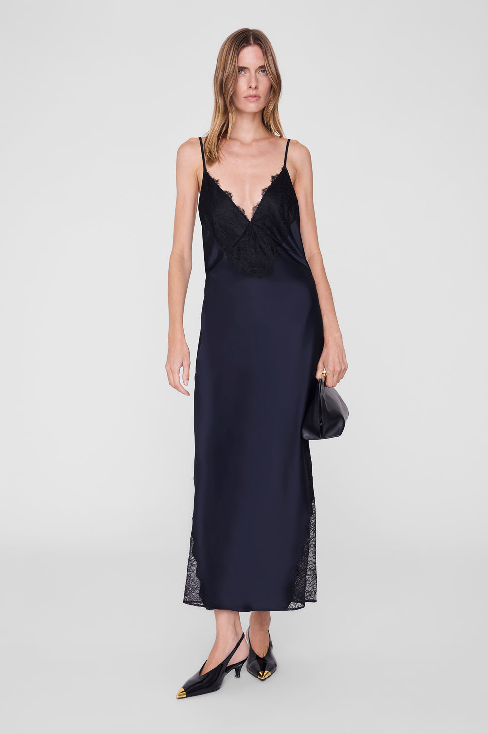 Judy Dress - Navy And Black Lace