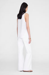ANINE BING Juliann Tank - White - front view - on model back