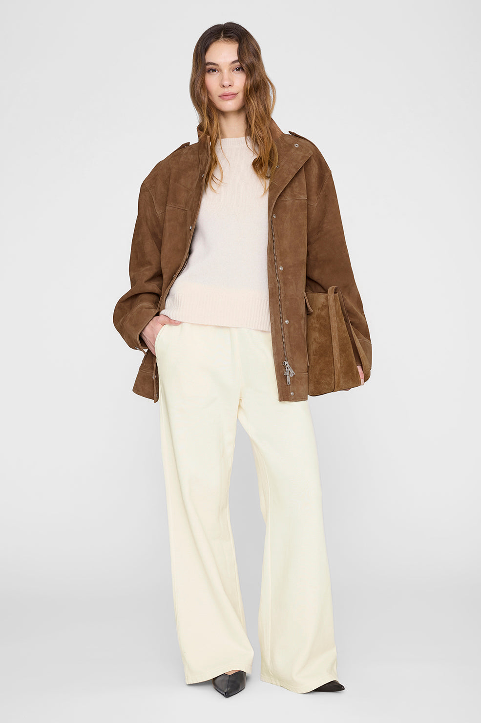 Kacey Sweatpant Monogram - Cream