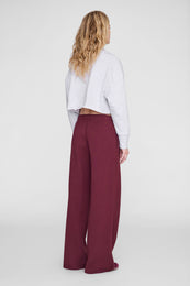 ANINE BING Kacey Sweatpant - Burgundy - on model back