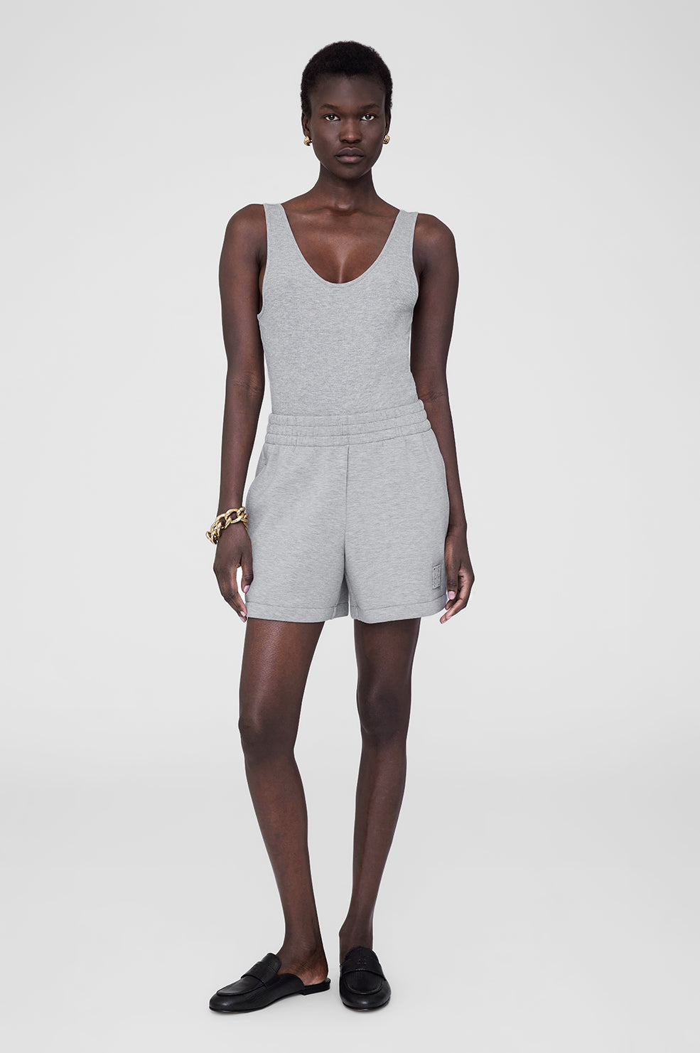 Kam Short Framed Monogram - Heather Grey XS