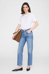 ANINE BING Kate Jean - Tidal Blue - on model front