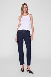ANINE BING Kate Jean 29" - Unwashed Blue - on model front second image