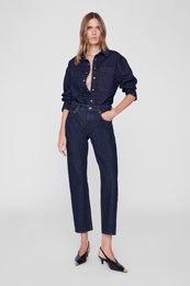 ANINE BING Kate Jean 29" - Unwashed Blue - on model front
