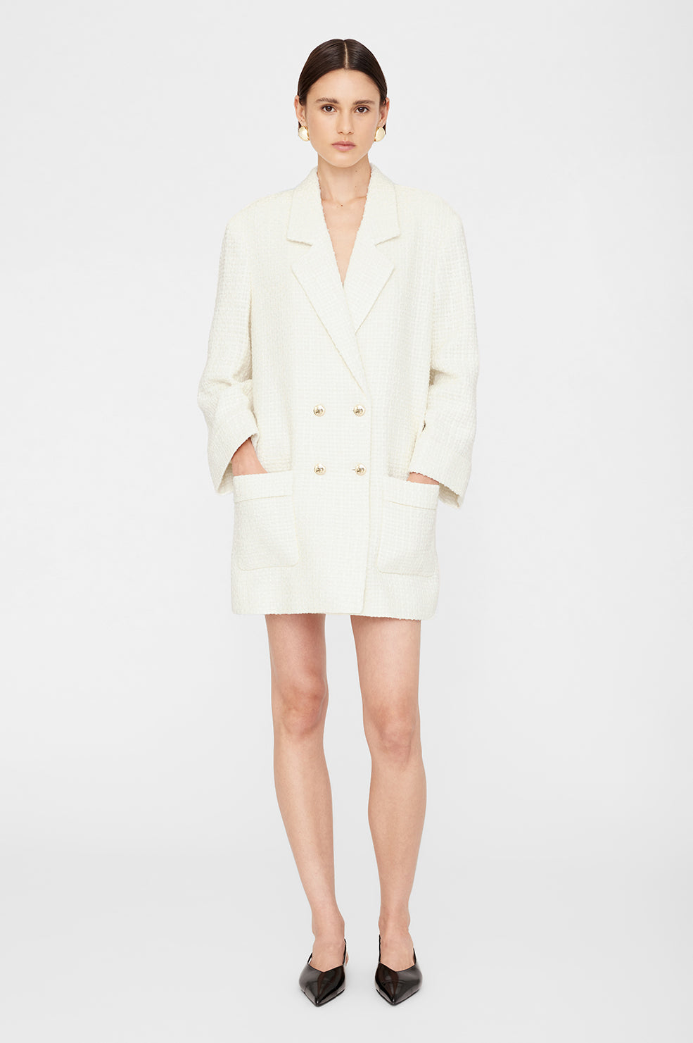 ANINE BING Katharine Dress - Ivory