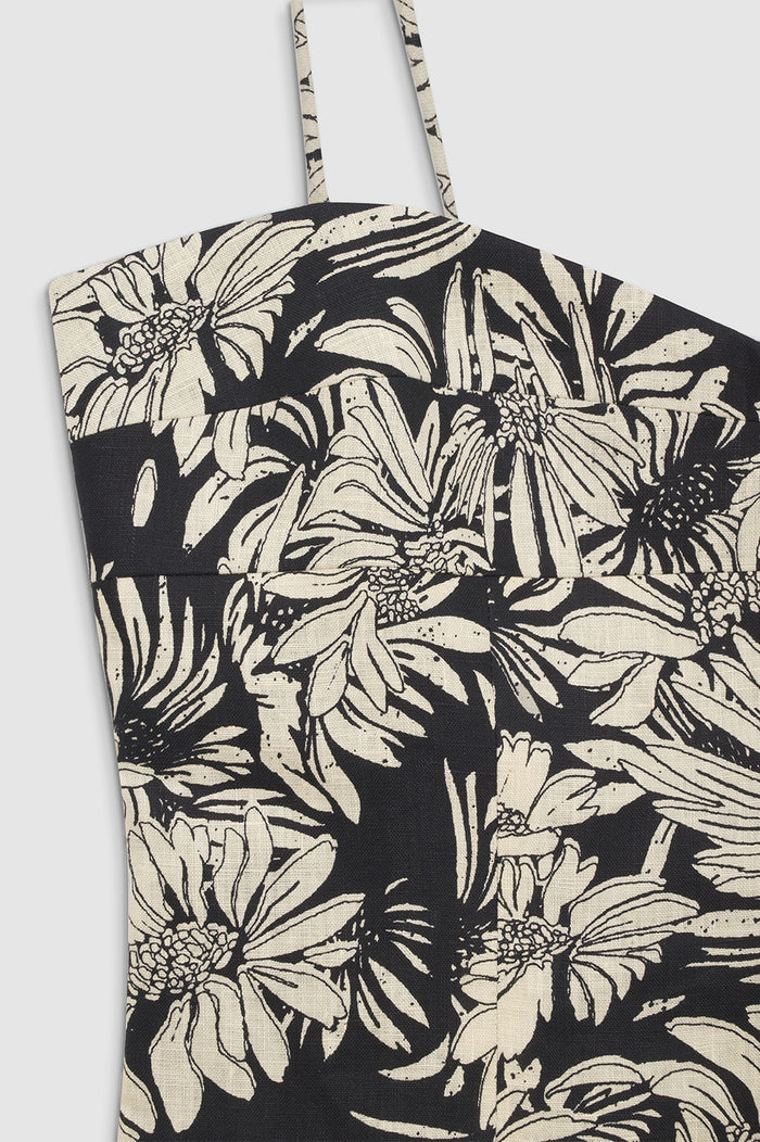 ANINE BING Keiran Top - Black Floral Print
