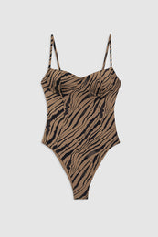 ANINE BING Kyler One Piece - Tiger Shell Print