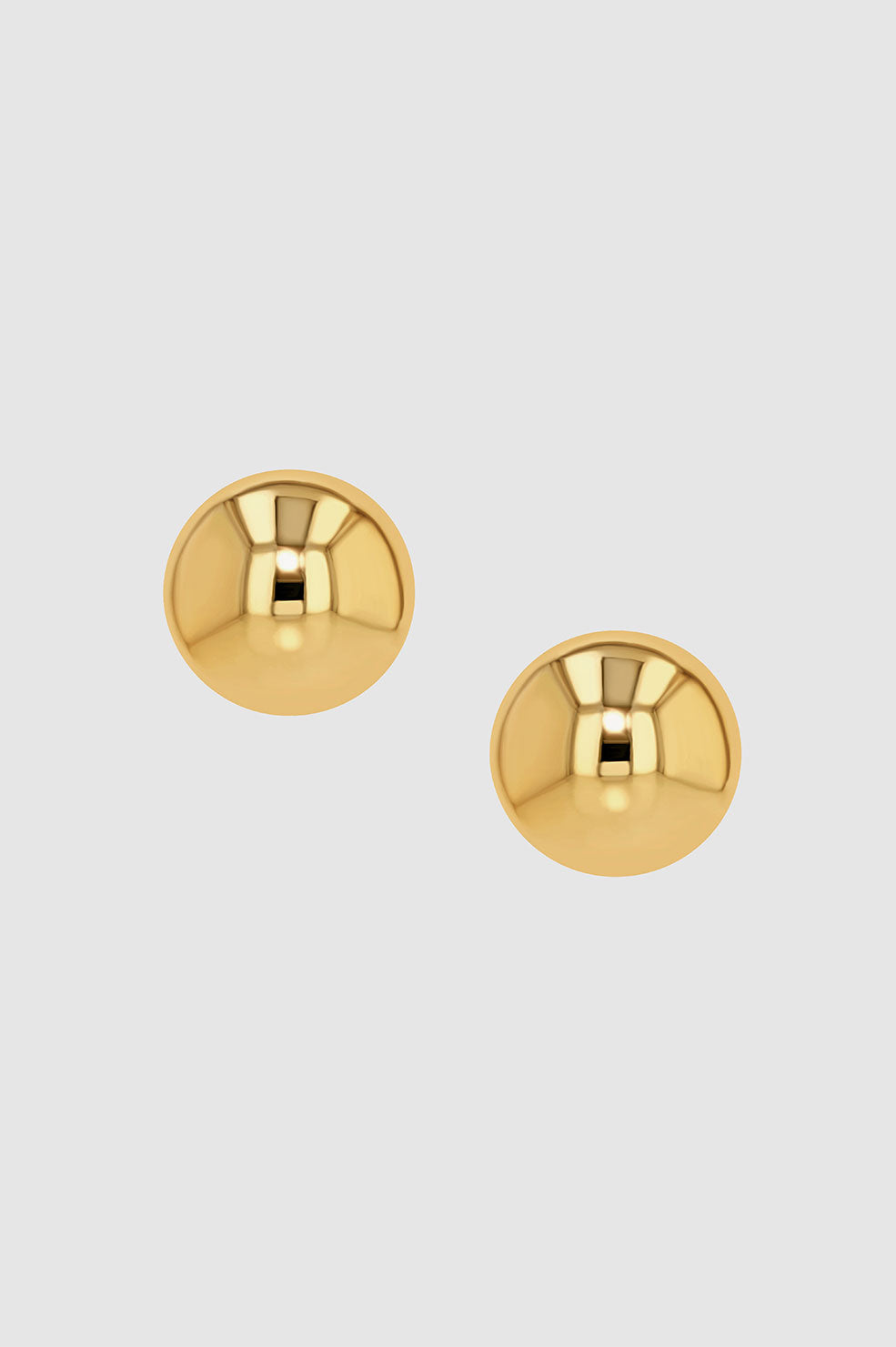 Large Dome Earrings - Gold View 1