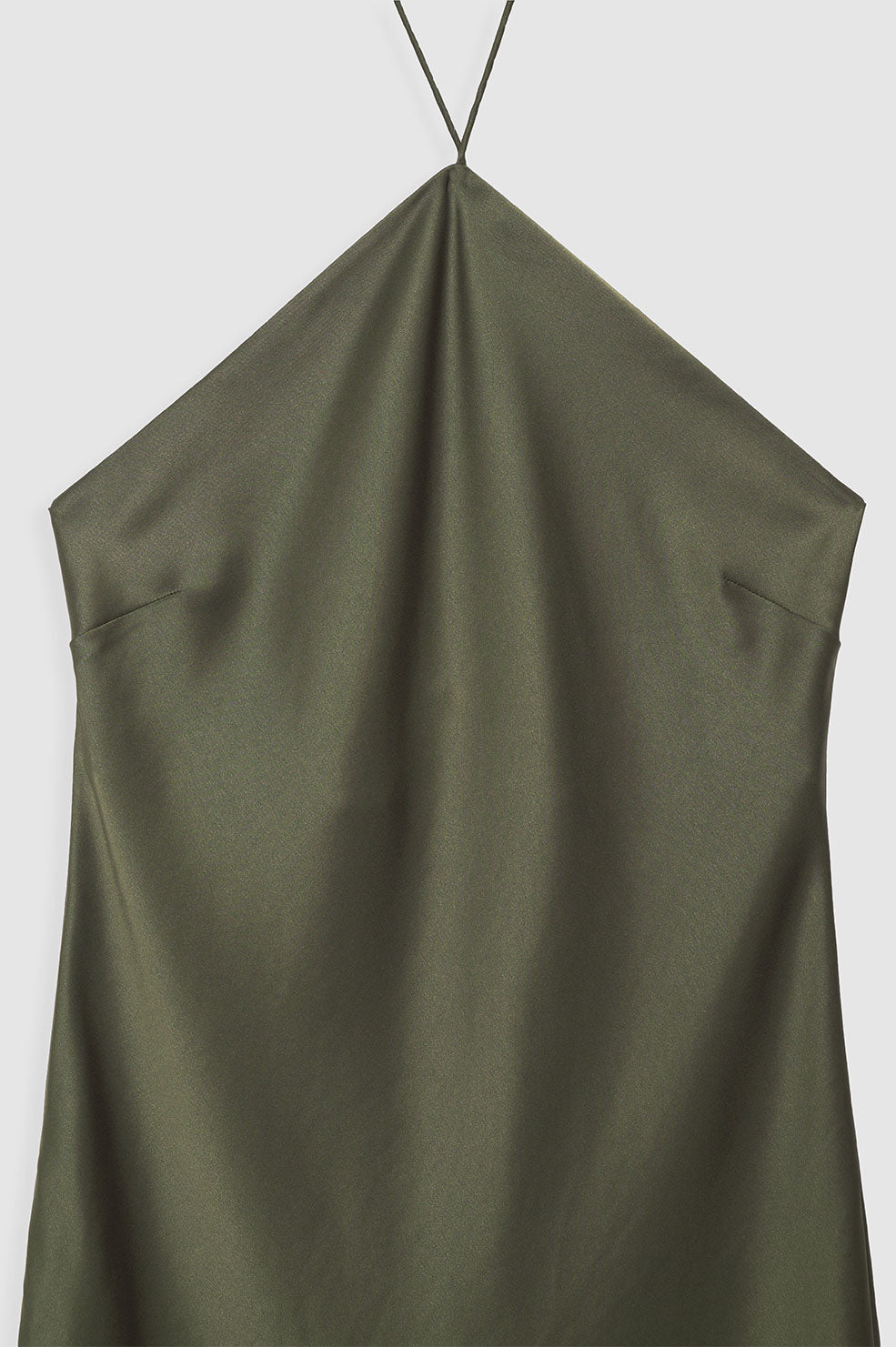 ANINE BING Leanne Mini Dress - Army Green - Detail View