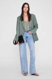 ANINE BING Lea Top - Sage - on model front second image