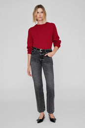 ANINE BING Lee Crew Sweater - Scarlet Red