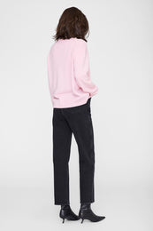 ANINE BING Lee Crew Sweater - Powder Pink - on model back second image