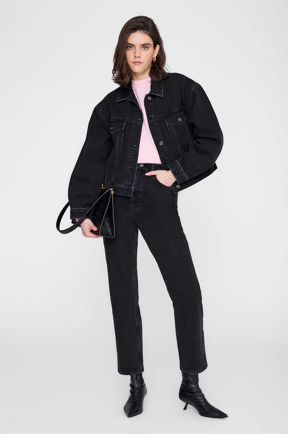 Lee Crew Sweater - Powder Pink View 6