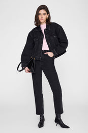 ANINE BING Lee Crew Sweater - Powder Pink - on model front third image