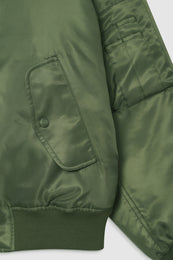 ANINE BING Leon Bomber - Army Green- detail view