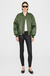 ANINE BING Leon Bomber - Army Green - on model front 
