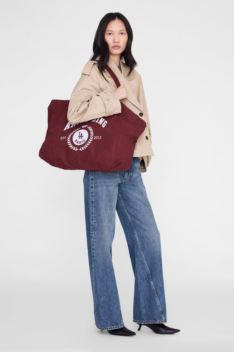 Leo Canvas Tote - Washed Black View 2