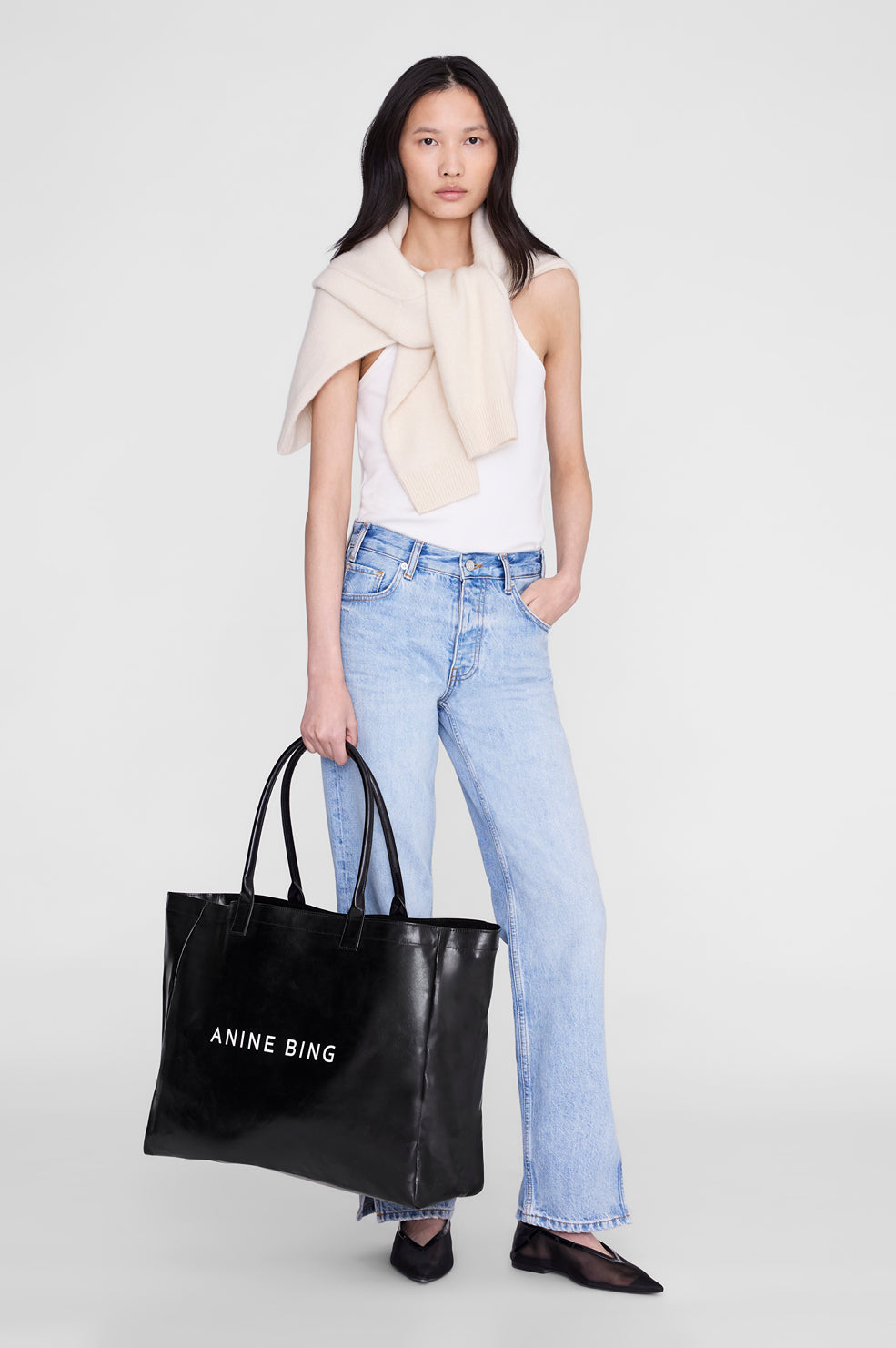 Leo Coated Canvas Tote - Fig View 2