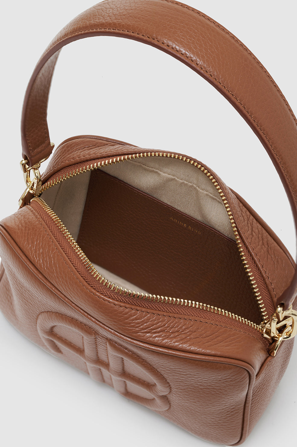 ANINE BING Lili Bag - Cognac Pebbled