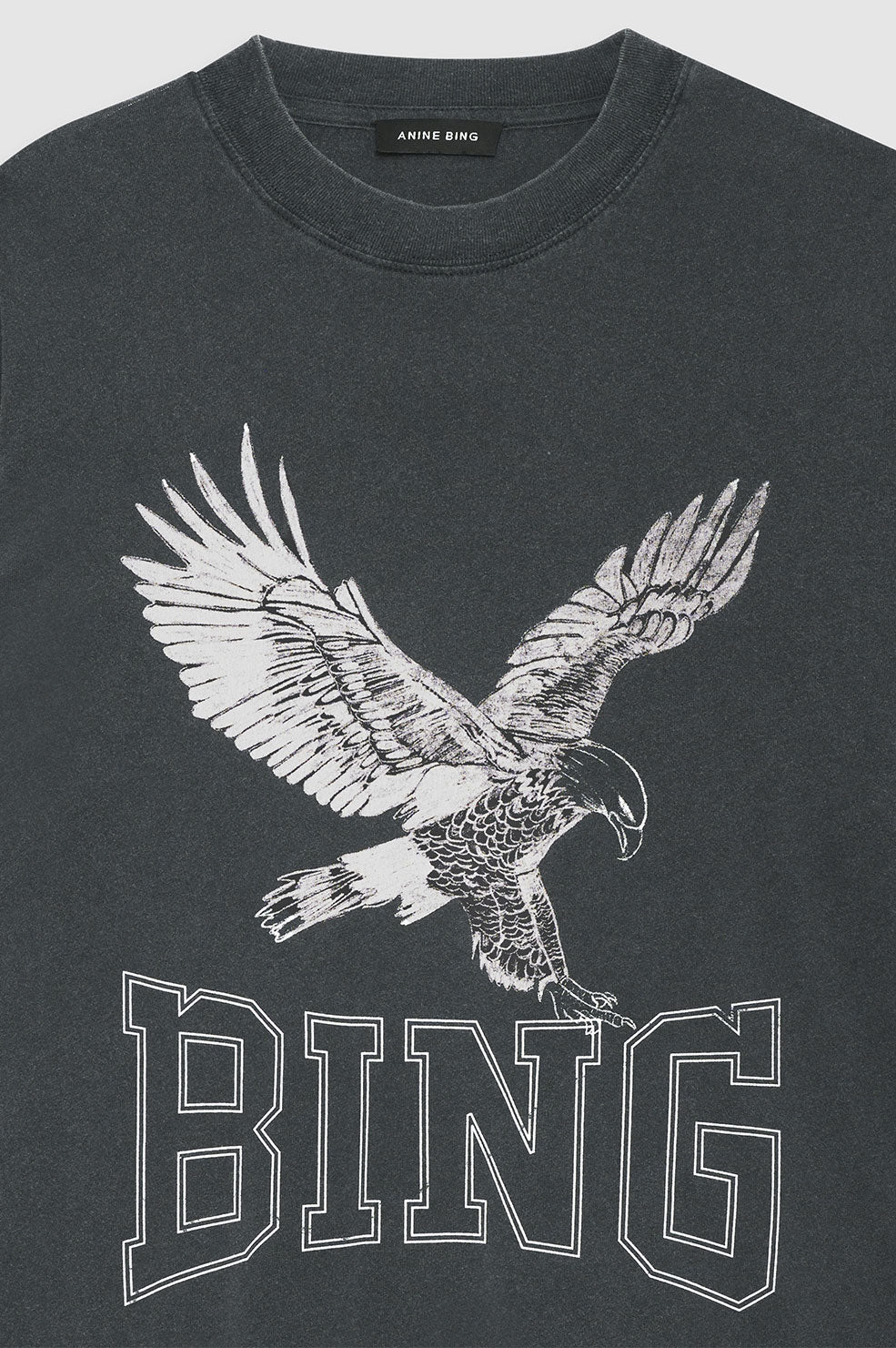 ANINE BING Lili Tee Retro Eagle - Washed Black