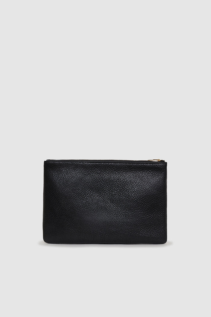 ANINE BING Lili Pouch - Black Pebbled