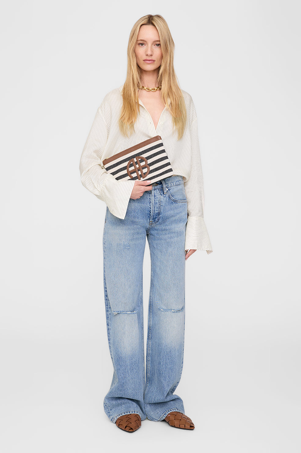 Lili Pouch - Natural Canvas With Black View 2