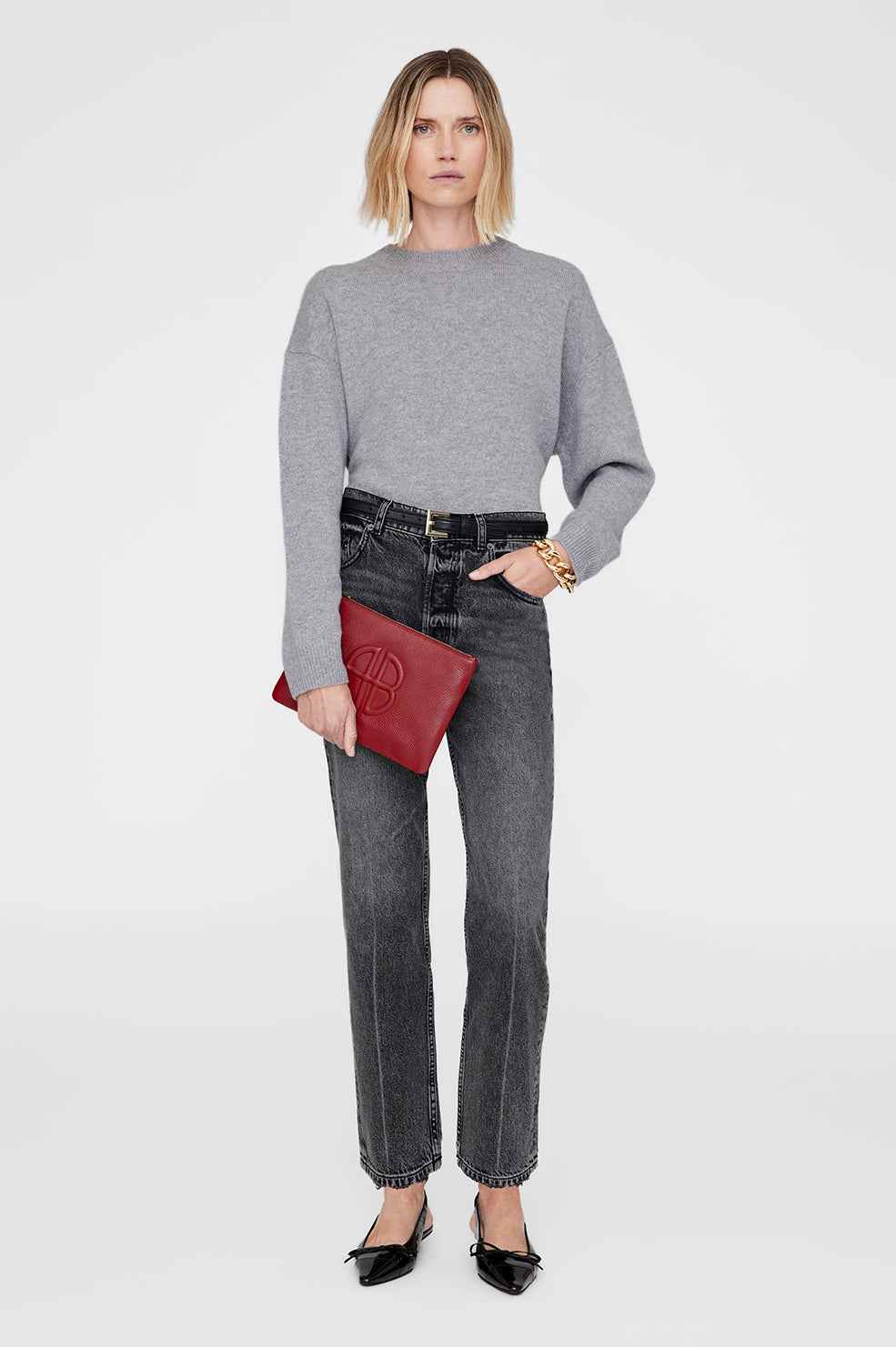 Lili Pouch - Black Pebbled View 2