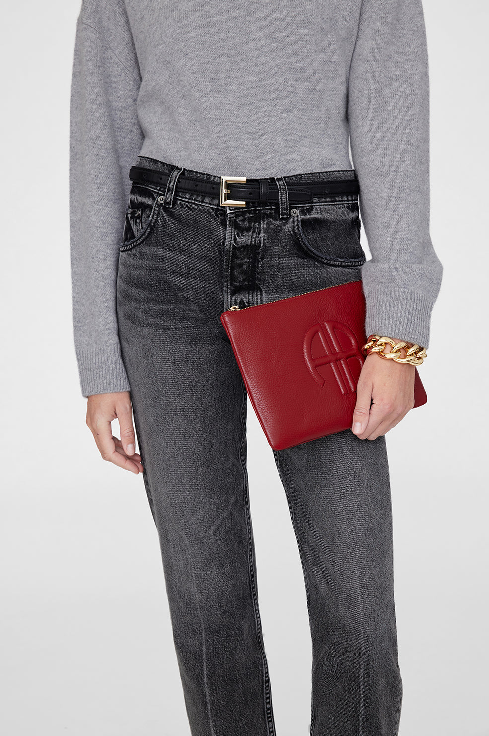 Lili Pouch - Black Pebbled View 4