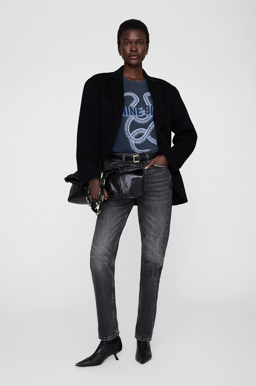 Lili Tee Snake - Washed Black