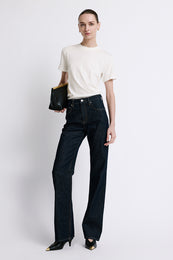 ANINE BING Lilou Tee - Ecru - on model front view