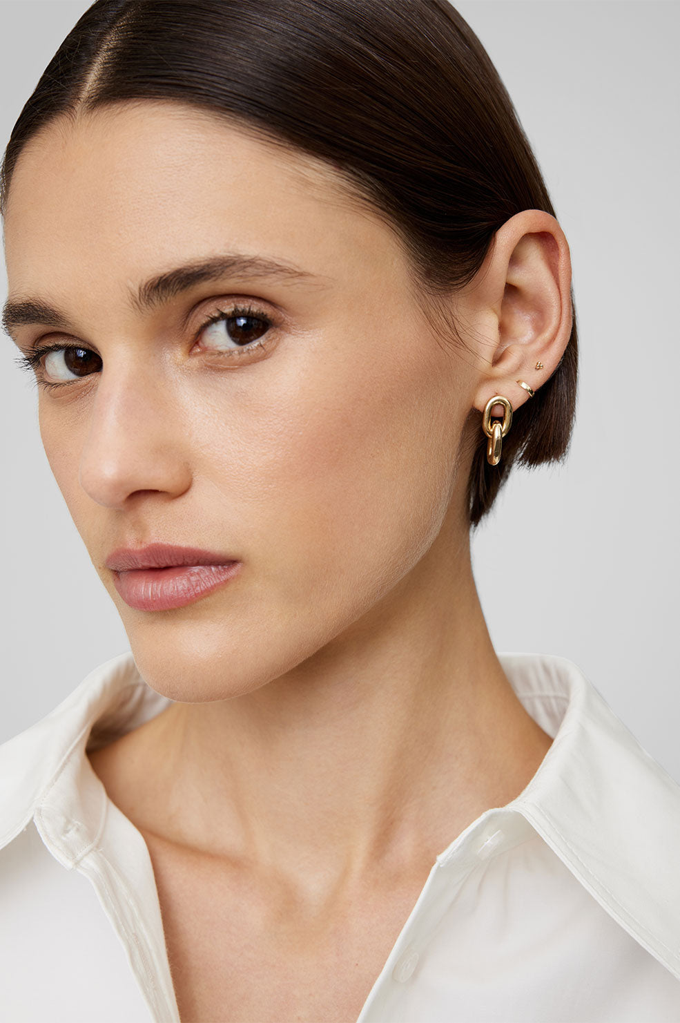 Link Drop Earrings - 14k Gold View 2